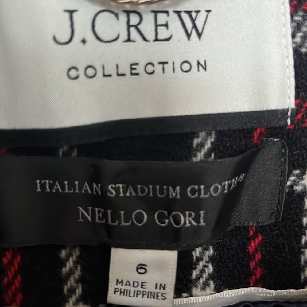 BRAND NEW JCrew Collection car coat in winter plaid Italian stadium-cloth wool. - Picture 9 of 16